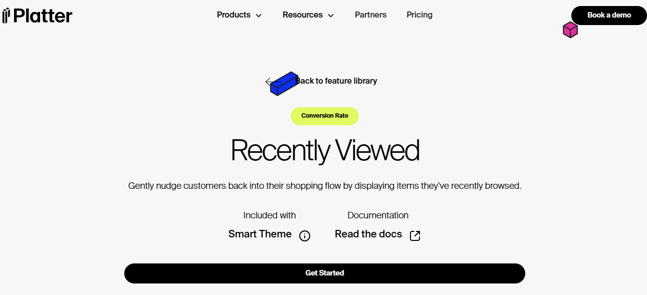 Platter's Recently Viewed Feature