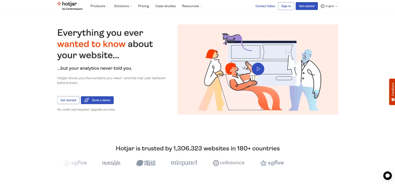 hotjar homepage