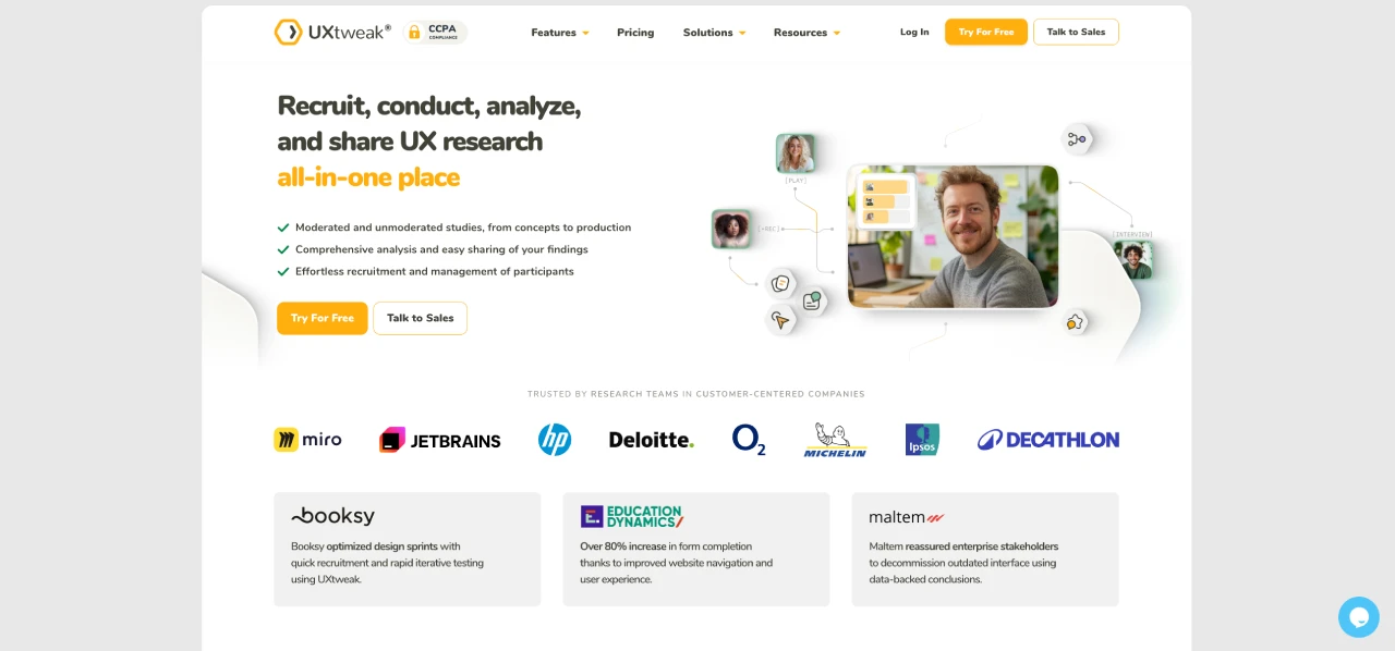 uxtweak homepage