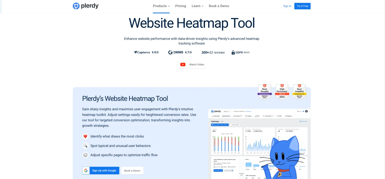 plerdy homepage