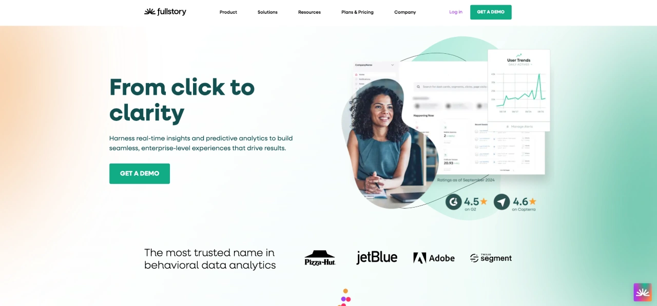 fullstory homepage