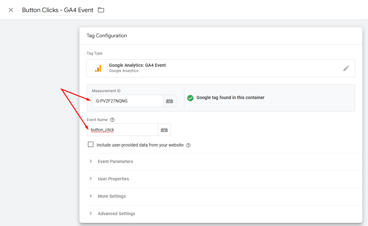 button clicks event