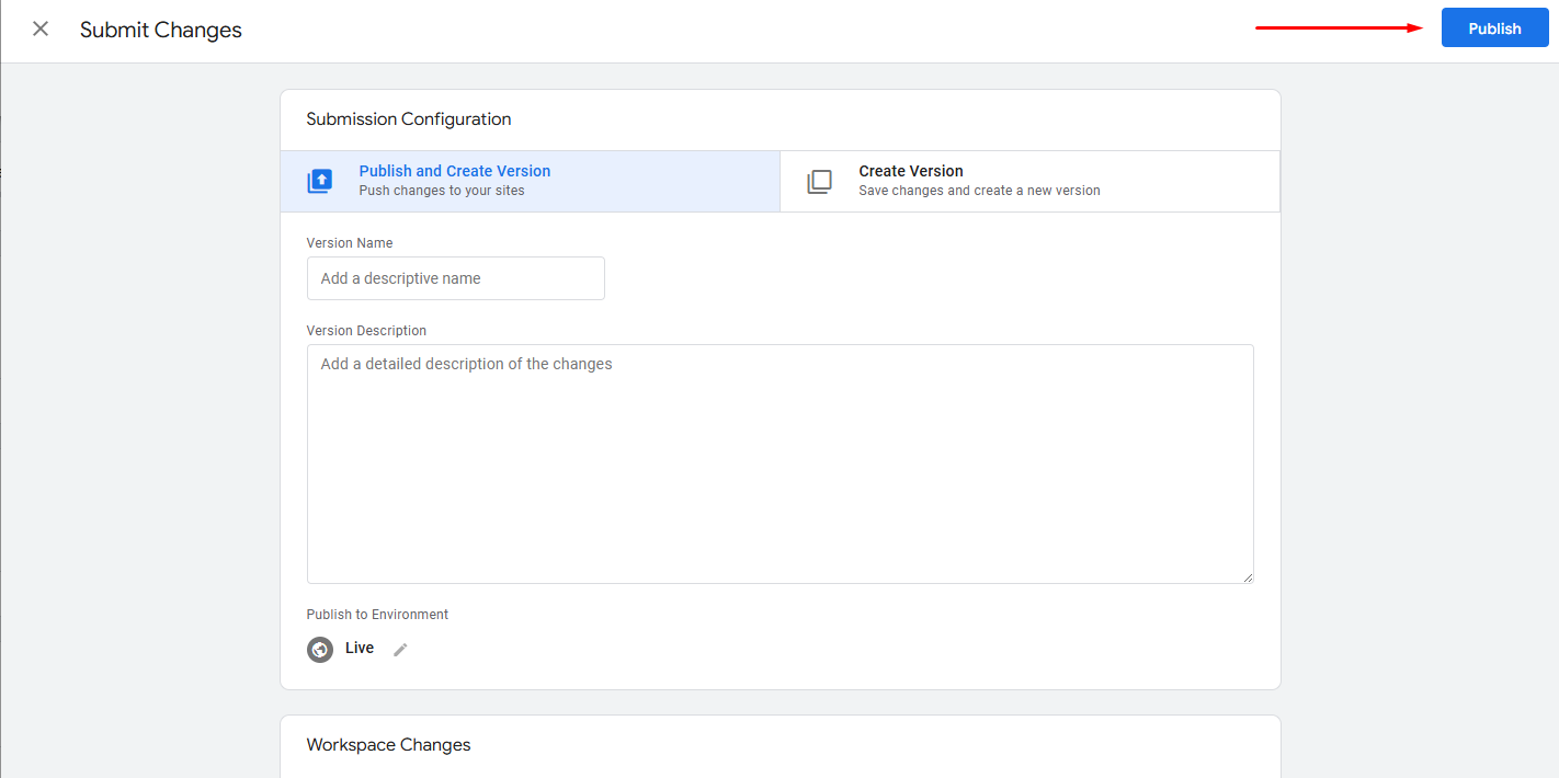 Publish Changes