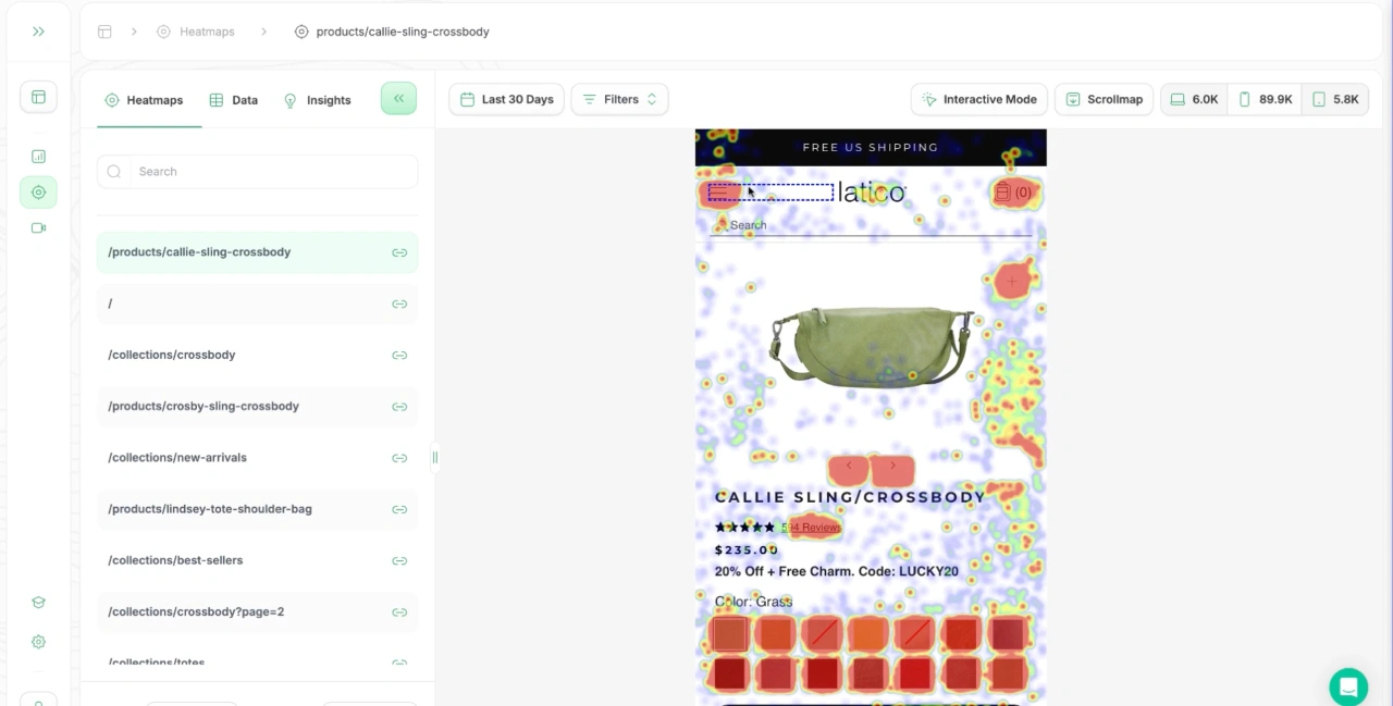 view heatmaps