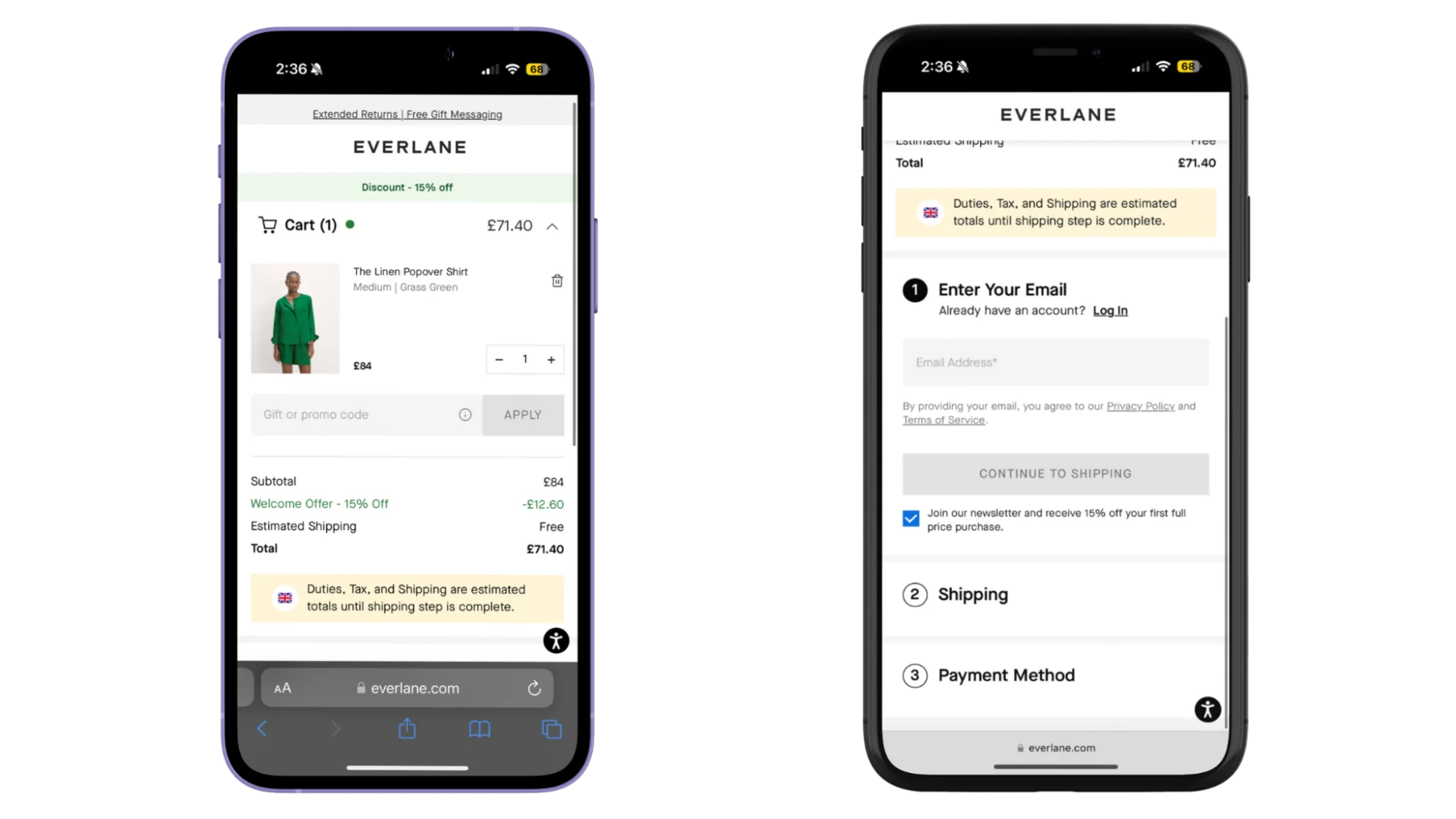 Checkout Experience