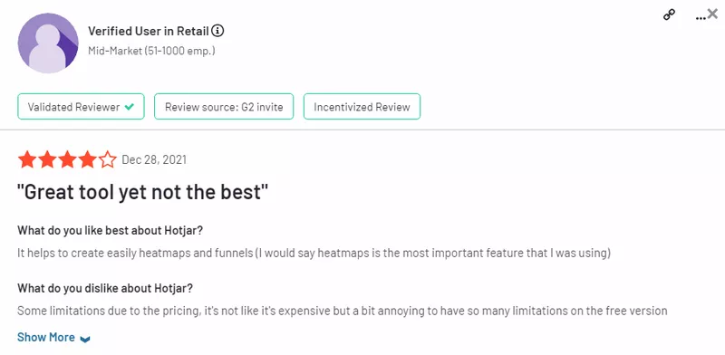 hotjar g2 review