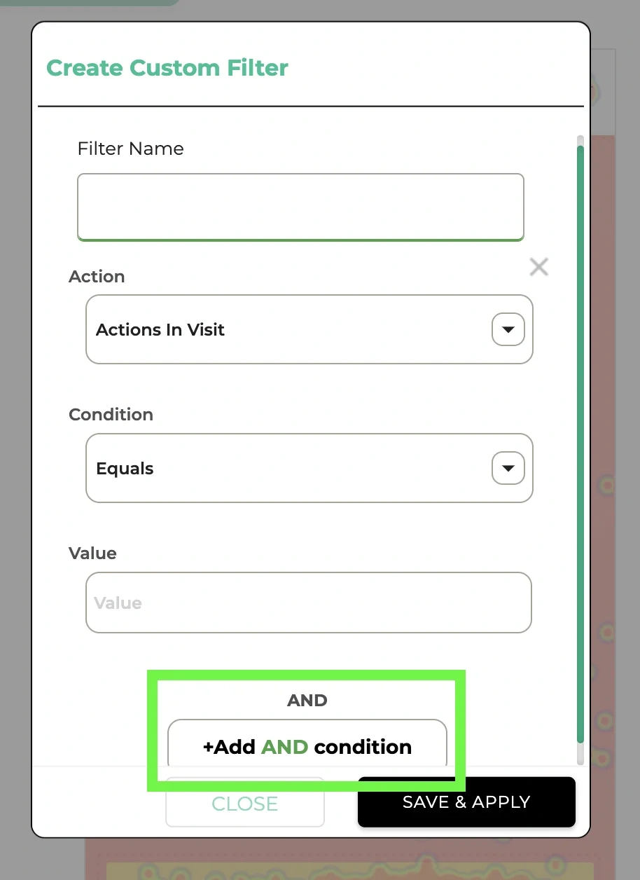 create custom filter